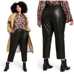 NILI LOTAN x TARGET Tapered Leg Faux Leather Ankle Pants